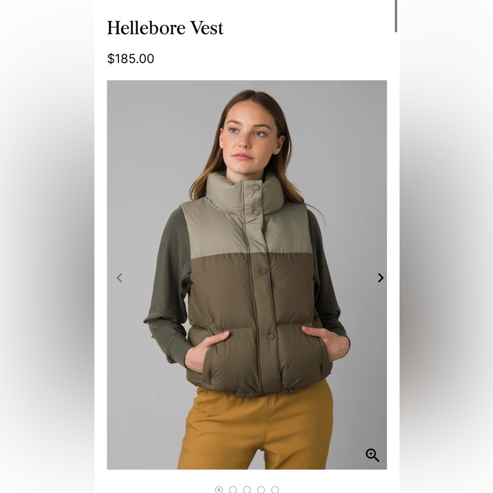 PrAna Hellebore Vest, sz M